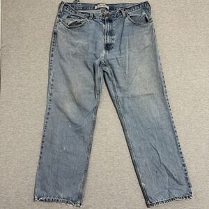 Urban Up Relaxed Straight Leg Jeans Light Wash Blue Denim Y2K Grunge Mens 40x31